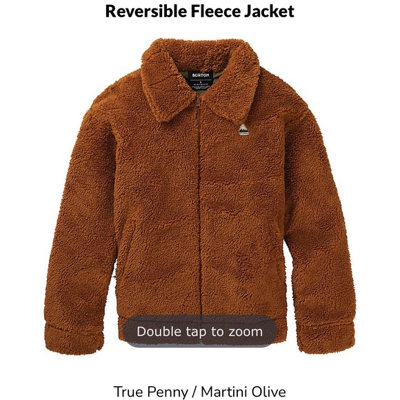 Burton Lynx Full Zip Reversible Fleece Jacket - Picture 1 of 9